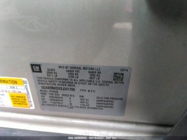 Продажа на аукционе авто 2014 Buick Enclave Leather, vin: 5GAKRBKDXEJ301789, номер лота: 35895852