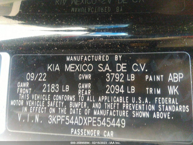 KIA Forte Gt-line 2023 3KPF54ADXPE545449 Image 10