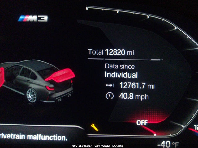 2022 BMW M3 COMPETITION XDRIVE VIN: WBS43AY08NFN08667