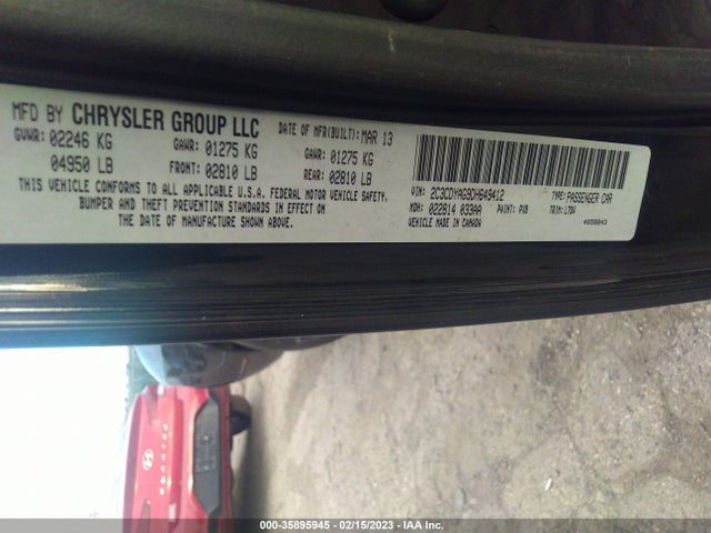 Dodge Challenger Sxt 2013 2C3CDYAG9DH649412 Image 9