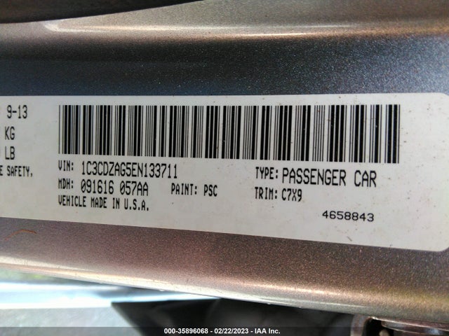 Dodge AVENGER SE 2014 1C3CDZAG5EN133711 Image 9