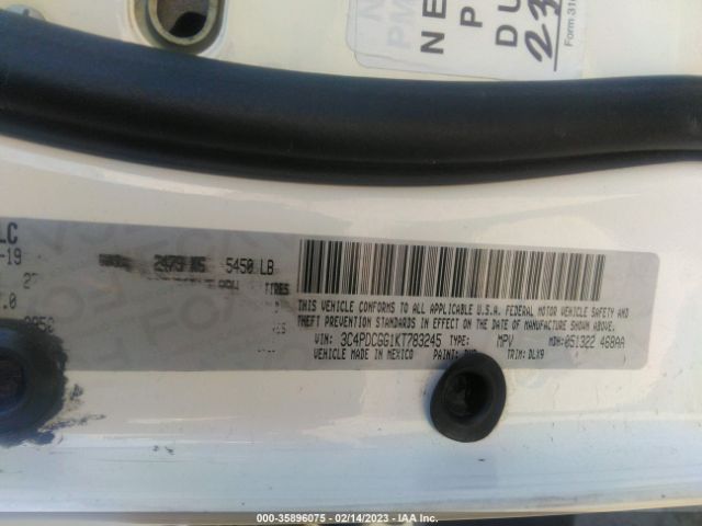 3C4PDCGG1KT783245 Dodge Journey Crossroad