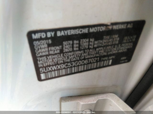 5UXWX9C53G0D67021 BMW X3 Xdrive28i