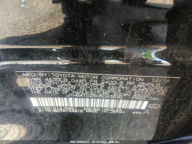 JTHBA1D25H5043530 Lexus Is Is Turbo