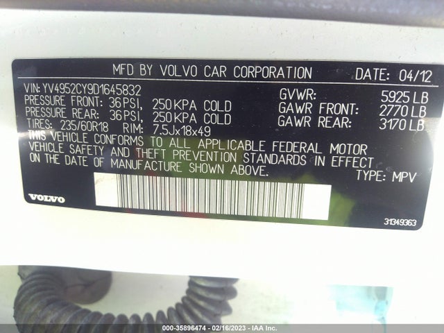 Volvo XC90 2013 YV4952CY9D1645832 Image 10