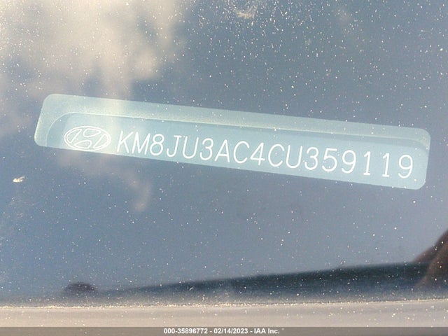2012 HYUNDAI TUCSON GLS PZEV VIN: KM8JU3AC4CU359119