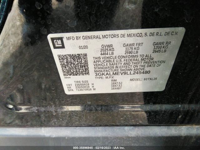 3GKALMEV9LL245480 GMC Terrain Sle
