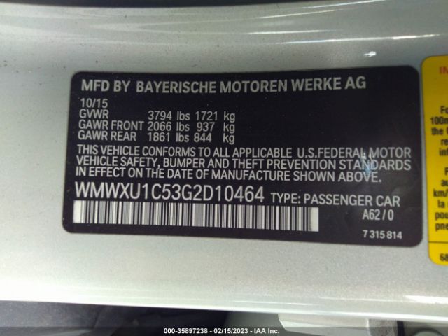 WMWXU1C53G2D10464 Mini COOPER HARDTOP 4 DOOR