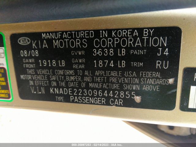 KNADE223096442855 KIA RIO LX