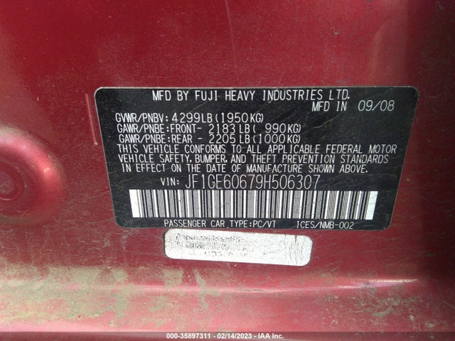 JF1GE60679H506307 Subaru IMPREZA SEDAN