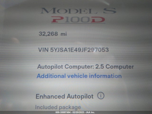 Tesla Model S 75d/100d/p100d 2018 5YJSA1E49JF297053 Image 7
