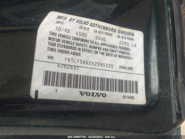 YV1LT56D2X2590335 Volvo S70