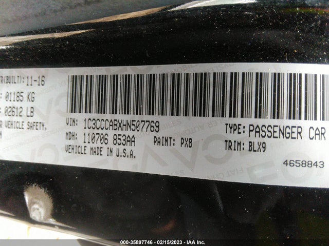 Chrysler 200 Limited Platinum 2017 1C3CCCABXHN507769 Image 9