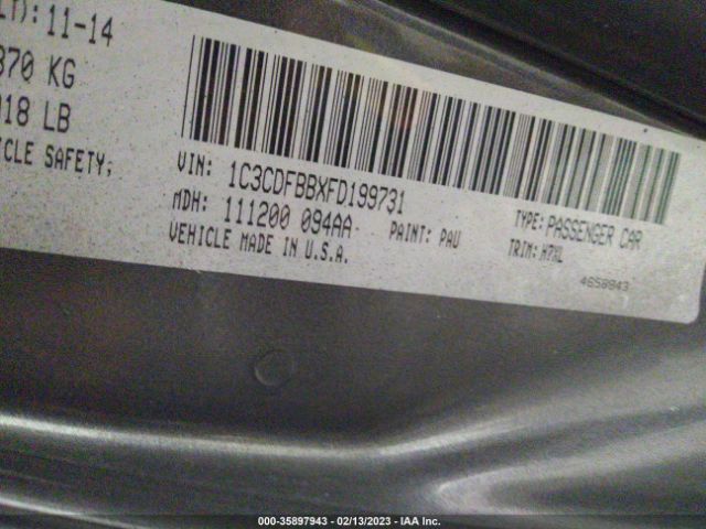 1C3CDFBBXFD199731 Dodge DART SXT