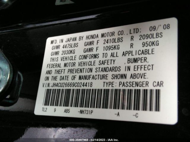 JH4CU26669C024418 Acura TSX