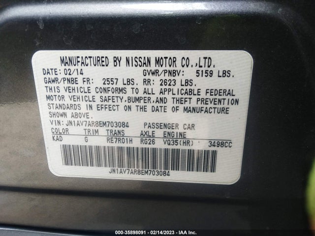 JN1AV7AR8EM703084 Infiniti Q50 Hybrid Premium
