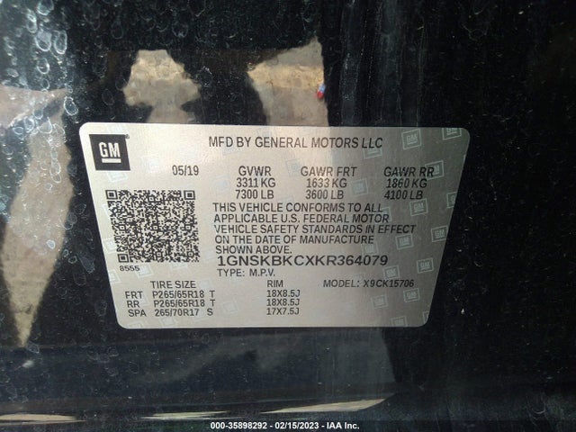 Chevrolet Tahoe Lt 2019 1GNSKBKCXKR364079 Image 10