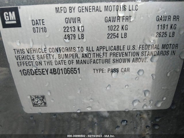 Cadillac Cts Sedan Luxury 2011 1G6DE5EY4B0106651 Image 10