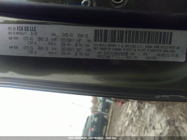 Jeep Cherokee Latitude Plus 2019 1C4PJMLB9KD259288 Image 9