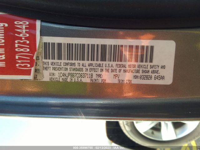 1C4NJPBB7CD637118 Jeep Patriot Sport