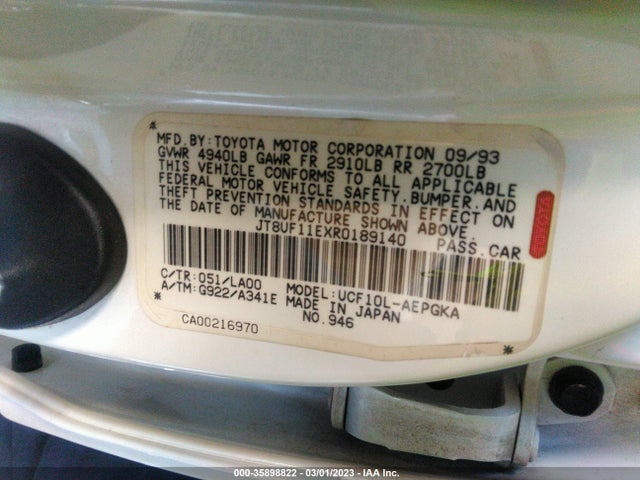 JT8UF11EXR0189140 Lexus LS 400
