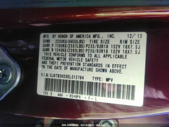 5J8TB3H3XEL012784 Acura RDX