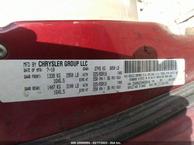 Dodge Grand Caravan 2010 2D4RN4DE0AR385446 Image 10
