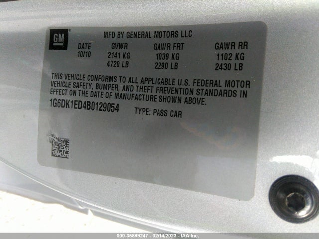Cadillac Cts Coupe Performance 2011 1G6DK1ED4B0129054 Image 9