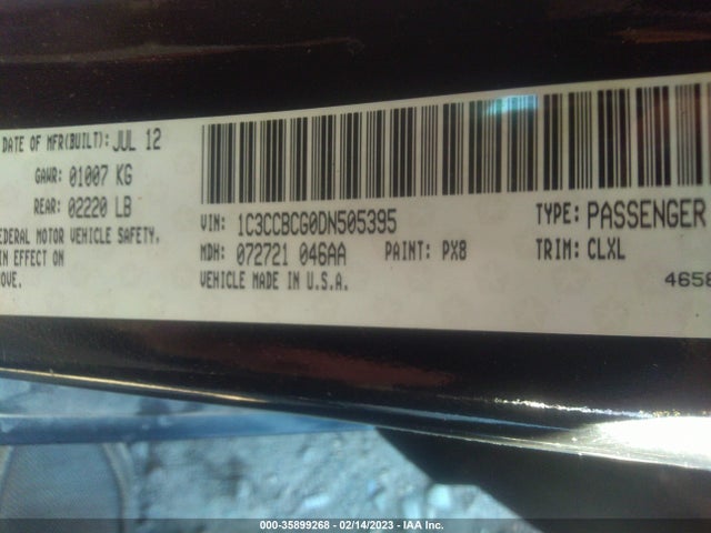 Chrysler 200 Limited 2013 1C3CCBCG0DN505395 Image 10