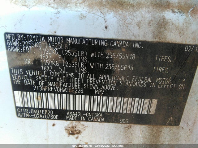 Toyota RAV4 SE 2017 2T3NFREV0HW356226 Image 9