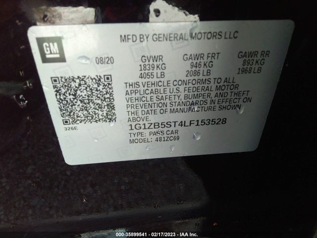 Chevrolet MALIBU LS 2020 1G1ZB5ST4LF153528 Image 9