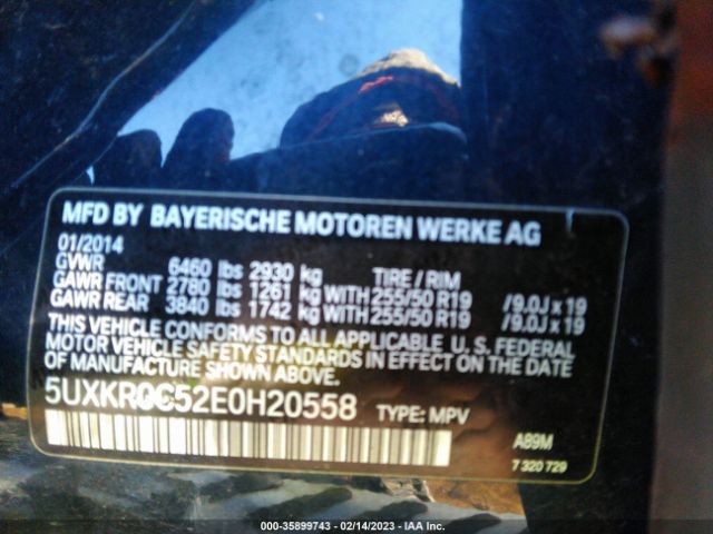5UXKR0C52E0H20558 BMW X5 Xdrive35i