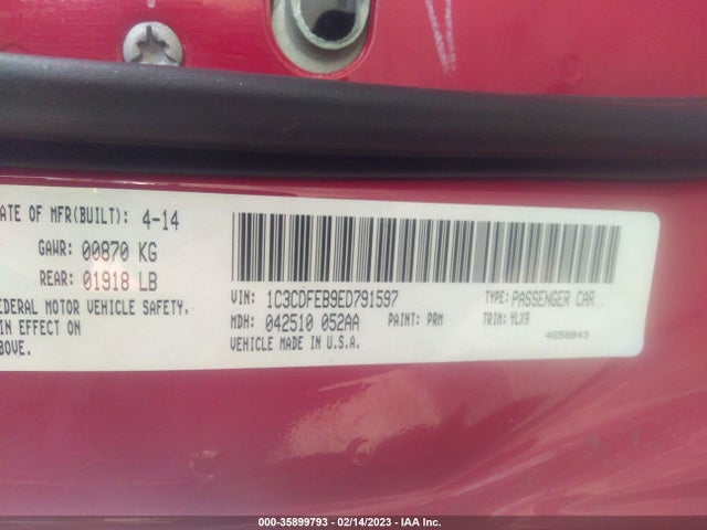 Dodge DART GT 2014 1C3CDFEB9ED791597 Image 9