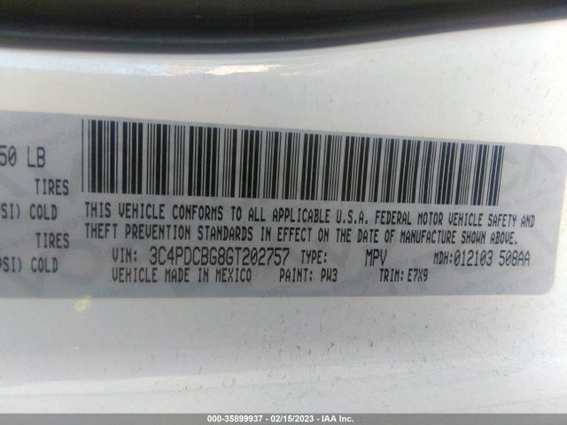 Dodge Journey Sxt 2016 3C4PDCBG8GT202757 Image 10
