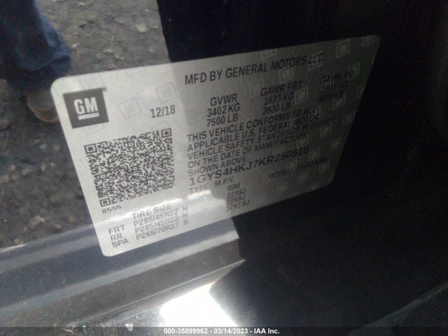Cadillac Escalade Esv Luxury 2019 1GYS4HKJ7KR250510 Image 9