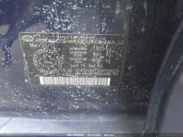 Hyundai ELANTRA GL 2013 5NPDH4AE9DH158079 Image 10