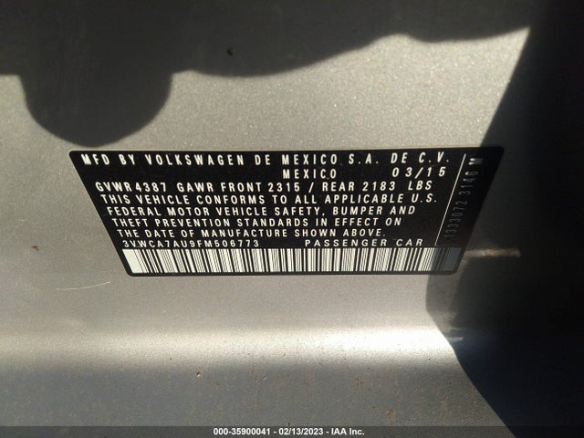 3VWCA7AU9FM506773 Volkswagen Golf Sportwagen Tdi S