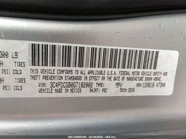 3C4PDCGB0GT182002 Dodge Journey Crossroad