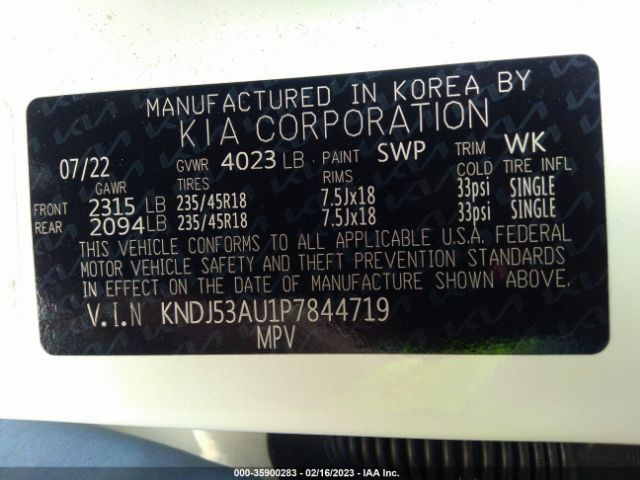 KNDJ53AU1P7844719 KIA Soul Gt-line