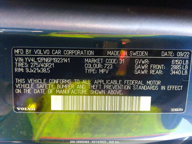 2023 Volvo XC90, VIN: YV4L12PN6P1923141