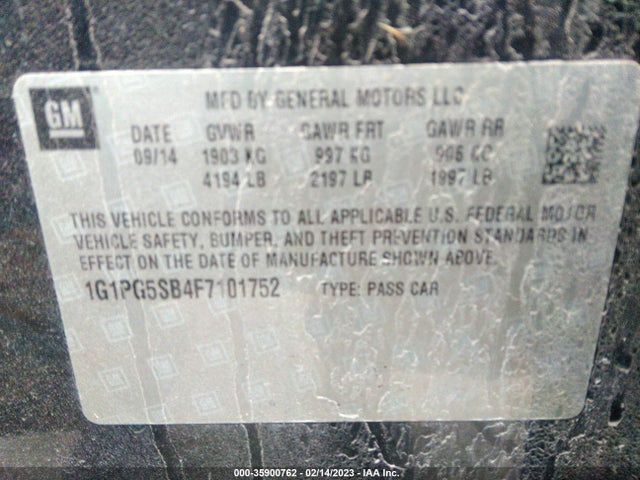 Chevrolet CRUZE LTZ 2015 1G1PG5SB4F7101752 Image 10