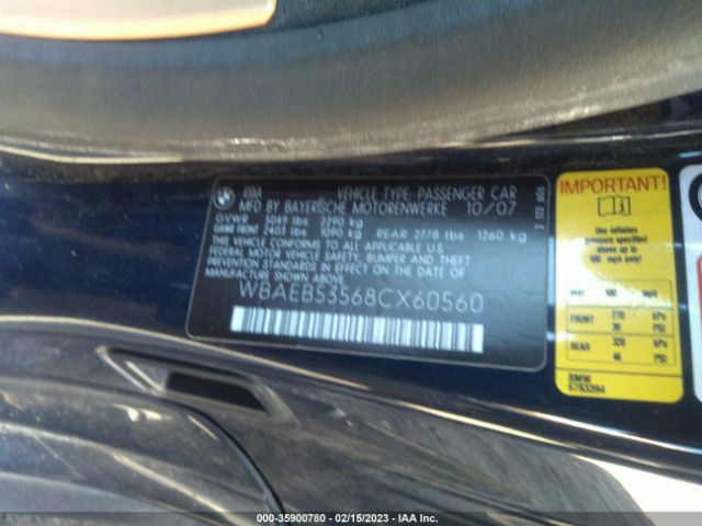 WBAEB53568CX60560 BMW 6 Series 650i