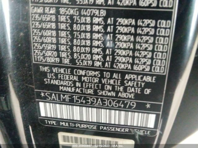 SALMF15439A306479 Land Rover Range Rover Hse