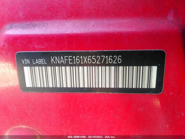 KIA Spectra 2006 KNAFE161X65271626 Image 10