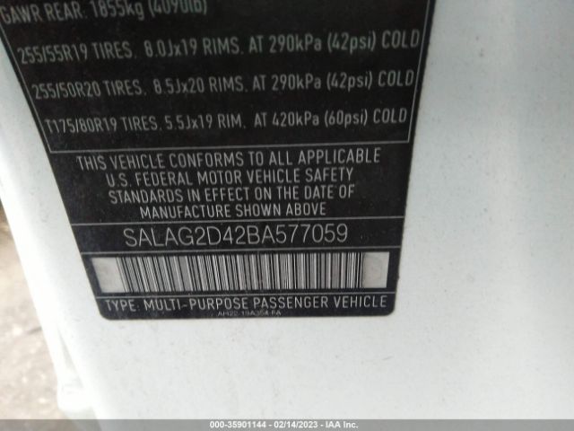 SALAG2D42BA577059 Land Rover LR4 HSE