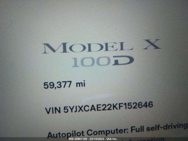 5YJXCAE22KF152646 Tesla MODEL X