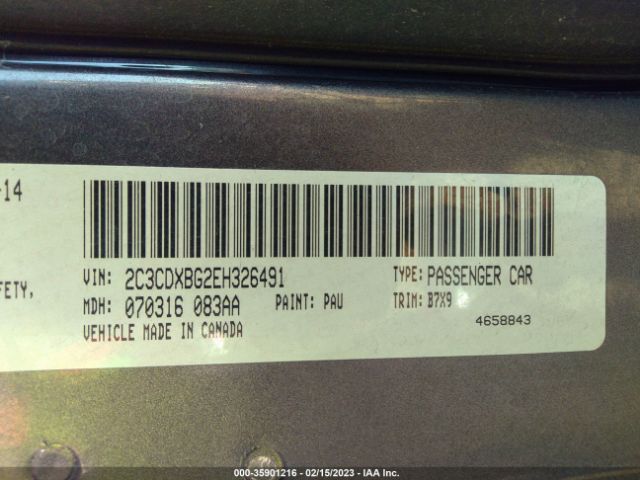 2C3CDXBG2EH326491 Dodge Charger Se