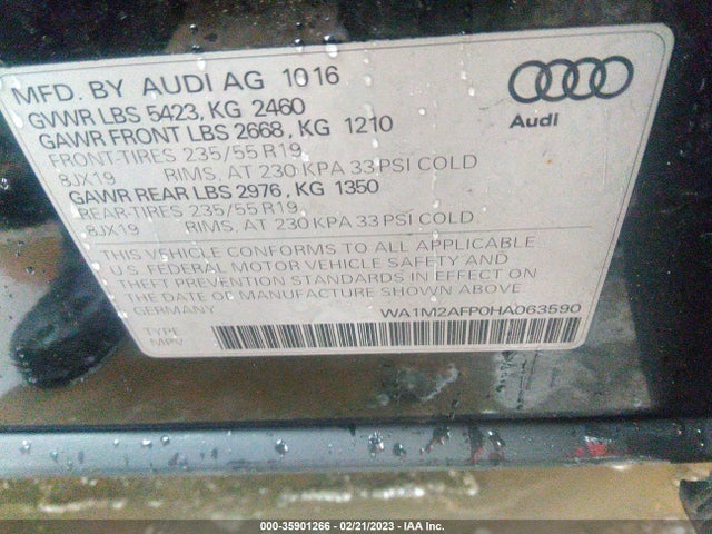WA1M2AFP0HA063590 Audi Q5 Premium Plus