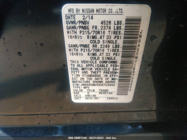 Nissan Rogue Select S 2014 JN8AS5MV5EW703958 Image 9