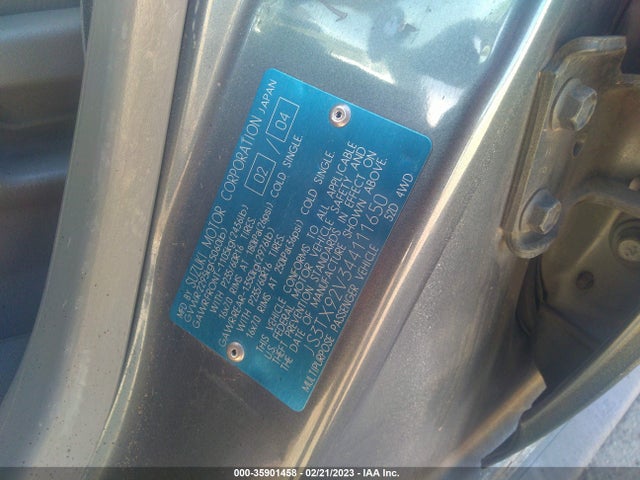 JS3TX92V344111650 Suzuki Xl-7 Lx/lx W/3rd Row/ex